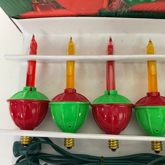 Holiday Christmas Home Decor 7 Multi Bubble Light set Home for the Holidays 11ft - Picture 2 of 9